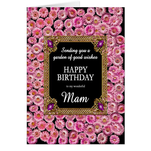 Mam Birthday Pink Daisies (Front)