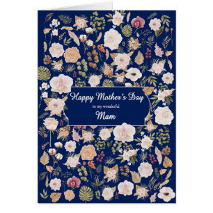 Mam Mothers Day Scattered Flowers