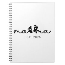 Mama 2026 | Baby Reveal Spiral Photo Notebook