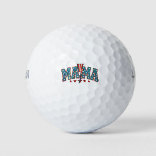 Mama 4th Of July Patriotic Mum Lightning Bolt Golf Balls