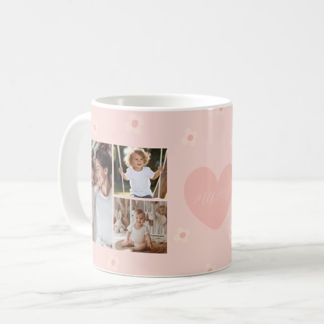 Mama 6 Photo Personalised Mother's Day Coffee Mug (Front Left)