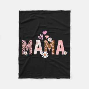 Mama & mini floral mummy & mummy & fleece blanket