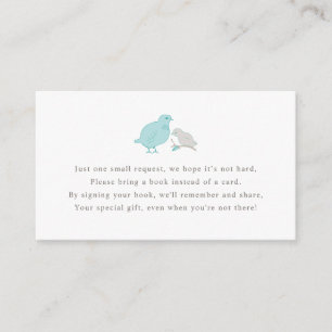 Mama and baby bird book request card