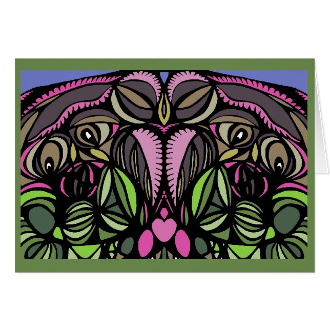 Mama and Baby Birds-Green (Front Horizontal)