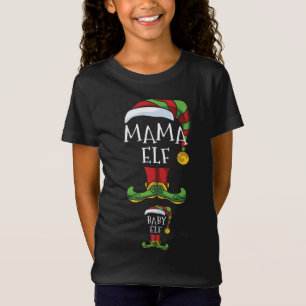 Mama And Baby Elf Pregnancy Matching Family Christ T-Shirt