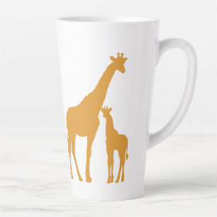 Mama and Baby Giraffe Latte Mug