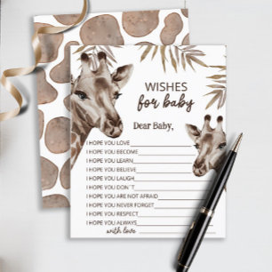 Mama and Baby Giraffe Neutral Wishes for Baby