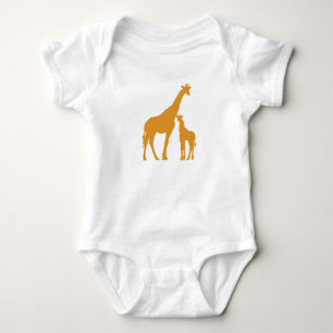 Mama and Baby Giraffe One Piece Baby Clothes Bodysuit