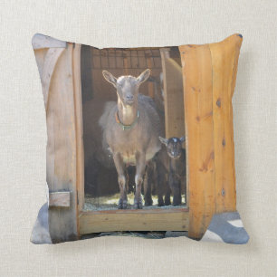 Mama and Baby Goat Pillow