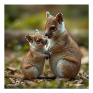Mama And Baby Quokka Life Lessons, Poster