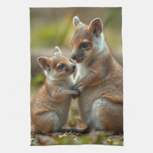 Mama And Baby Quokka Life Lessons, Tea Towel