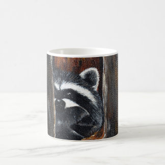 Mama and Baby Racoon Painting Coffee Mug