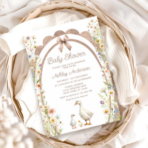 Mama and Little Gosling Baby Shower Invitation