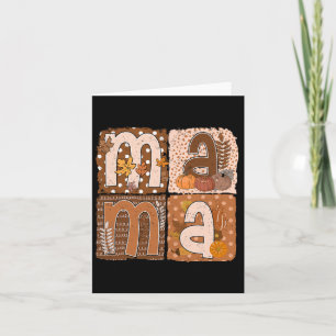 Mama Autumn Fall Mother Thankful Thanksgiving  Card