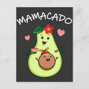 Mama Avocado Cute Mother and Child Relationship Postcard