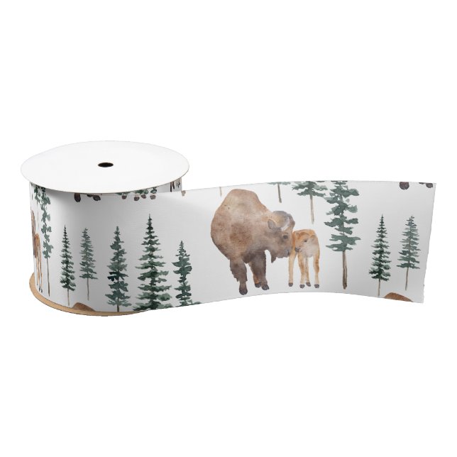 Mama Baby Bison Satin Ribbon (Spool)