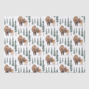 Mama Baby Bison Tissue Paper