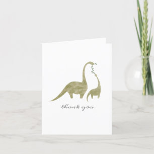 Mama Baby Dinosaur Baby Shower Thank You Card