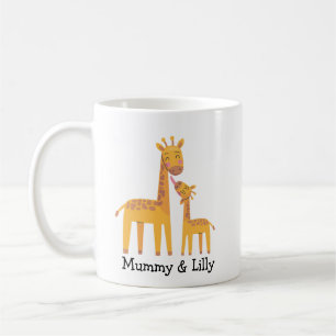 Mama & Baby Giraffe – Personalised Family Coffee Mug