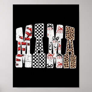 Mama Baseball Season Happy Game Day Trendy Funny S Poster