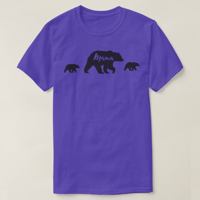 Mama Bear 2 Baby Bear Cubs Following Premium  T-Shirt (Design Front)