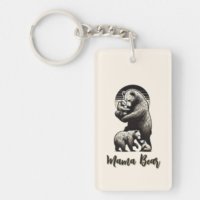 Mama Bear Acrylic Keychain (Front)