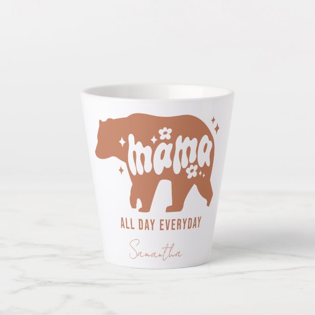 Mama Bear - All Day Everyday Latte Mug (Front)