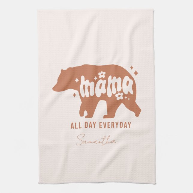 Mama Bear All Day Everyday Tea Towel (Vertical)