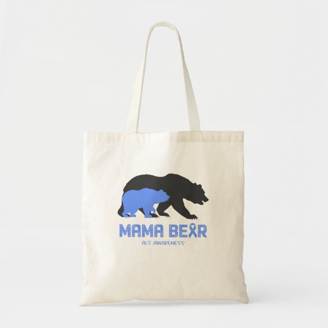 Mama Bear ALS Awareness Tote Bag (Front)