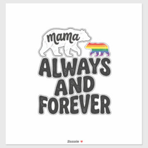 Mama Bear Always And Forever Vintage Rainbow Shirt