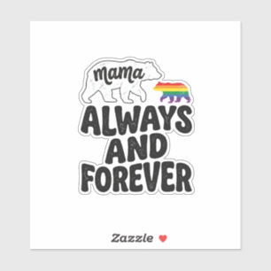 Mama Bear Always And Forever Vintage Rainbow Shirt