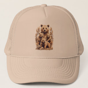 Mama Bear And Her Cubs - Wild Love Trucker Hat