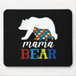 Mama Bear Autism Awareness Puzzle Mum Gift Mouse Mat