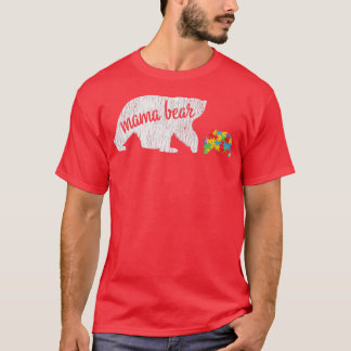 Mama Bear Autistic Kids Autism Awareness Motherx27 T-Shirt