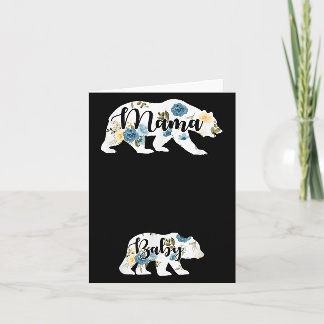 Mama Bear Baby Bear Pregnancy Pregnant Mom Mothers Card (Front)