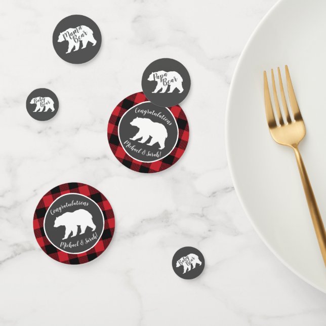 Mama Bear Baby Shower Woodland Lodge Confetti (Group)