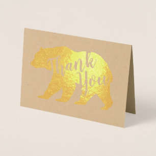 Mama Bear Baby Shower Woodland Lodge Foil Card