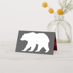 Mama Bear Baby Shower Woodland Lodge Place Card