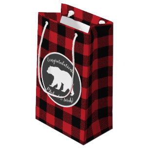 Mama Bear Baby Shower Woodland Lodge Small Gift Bag