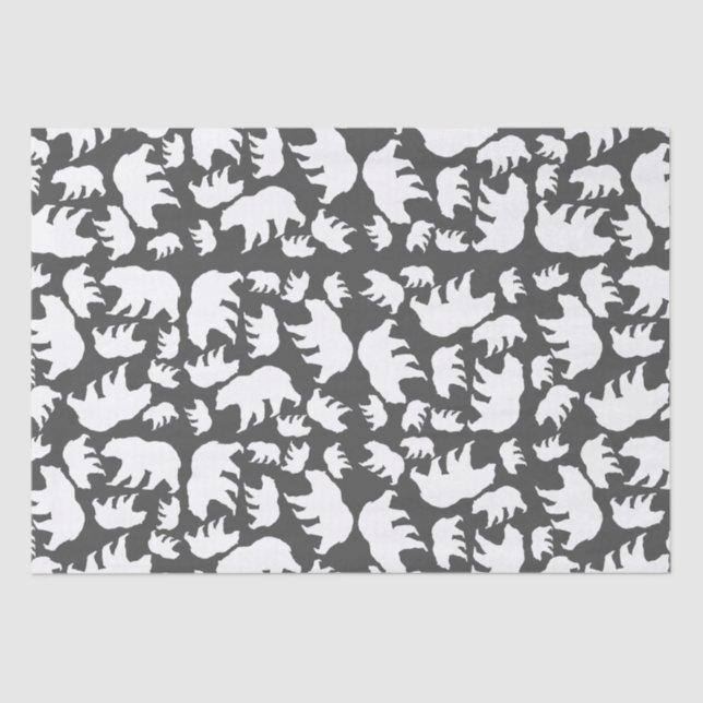 Mama Bear Baby Shower Woodland Lodge Tissue Paper (Front)