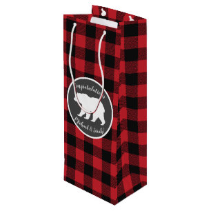 Mama Bear Baby Shower Woodland Lodge Wine Gift Bag