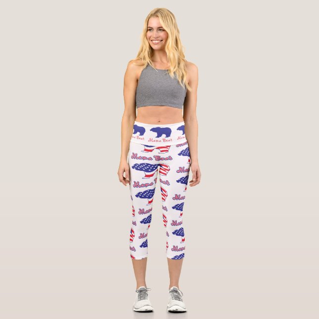 Mama Bear Capri Leggings (Front)
