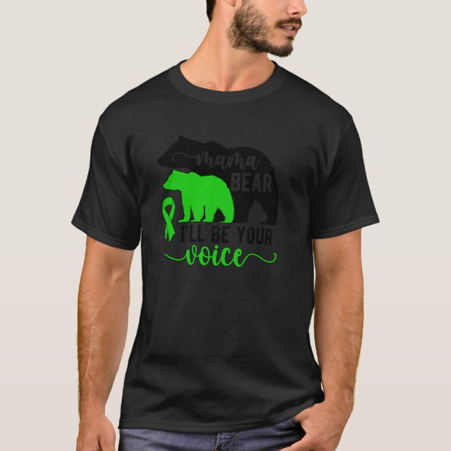 Mama Bear Cerebral Palsy Mum Of A Cerebral Palsy W T-Shirt (Front)