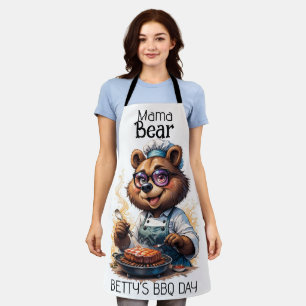 Mama Bear Chef Barbecue Day Apron