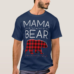 Mama Bear Christmas Pyjamas Matching Family Plaid T-Shirt
