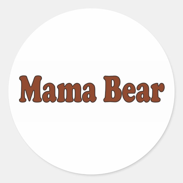 Mama Bear Classic Round Sticker (Front)