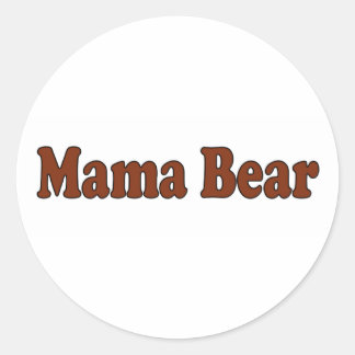 Mama Bear Classic Round Sticker