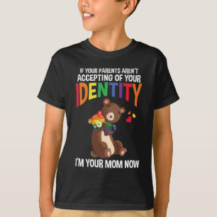 Mama Bear Cuddle Relationship Rainbow Colour T-Shirt