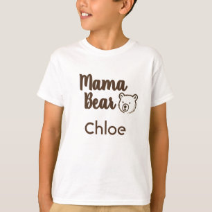 Mama Bear Custom Name T-shirt