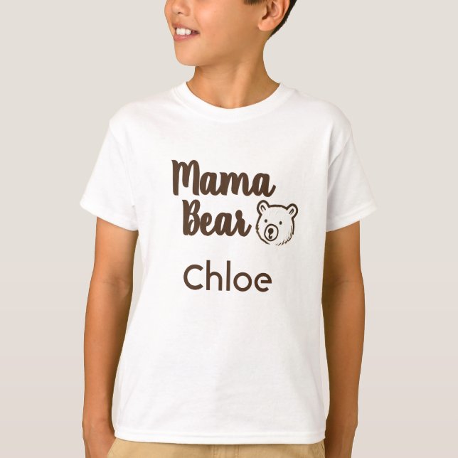  Mama Bear Custom Name T-shirt (Front)